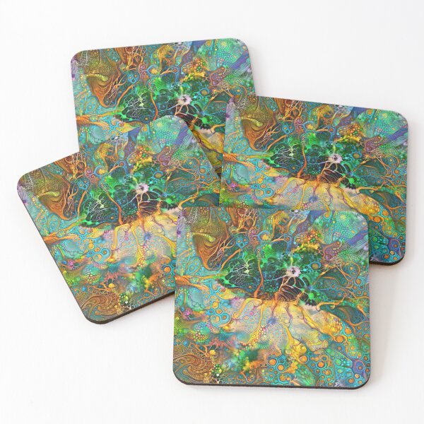 Item preview, Deepdream floral fractalize space galaxy abstraction designed and sold by blackhalt.