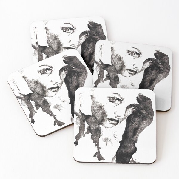 Item preview, Kim Novak Monochrome Watercolor Portrait designed and sold by Agathokakological (adj).