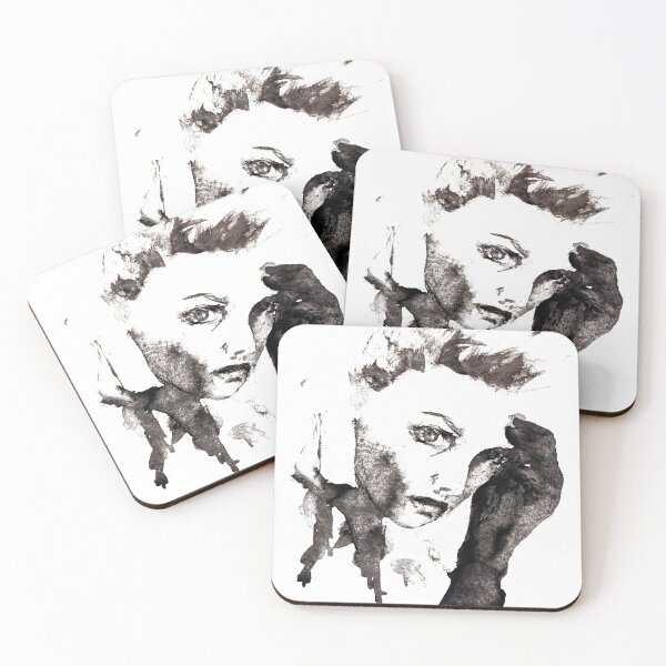 Item preview, Kim Novak Femme Noir Monochrome Watercolor Portrait designed and sold by Agathokakological (adj).