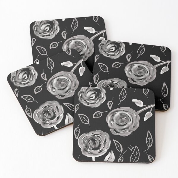 Item preview, Impressionistic White Roses designed and sold by Helen Knecht.