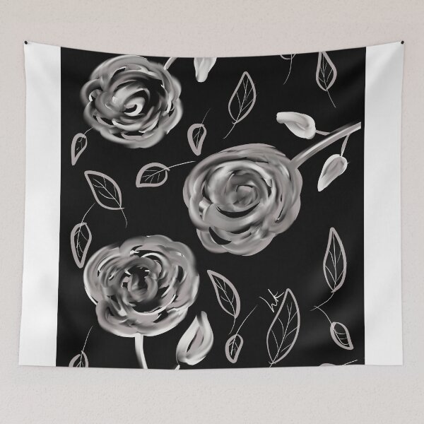 Item preview, Impressionistic White Roses designed and sold by Helen Knecht.