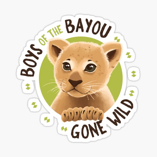 Boys of the Bayou Gone Wild-lion Sticker