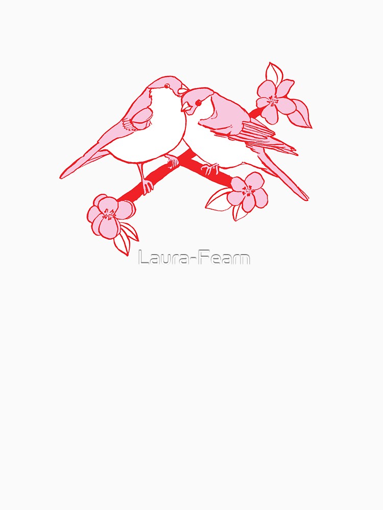 Love Birds with flowers by Laura-Fearn