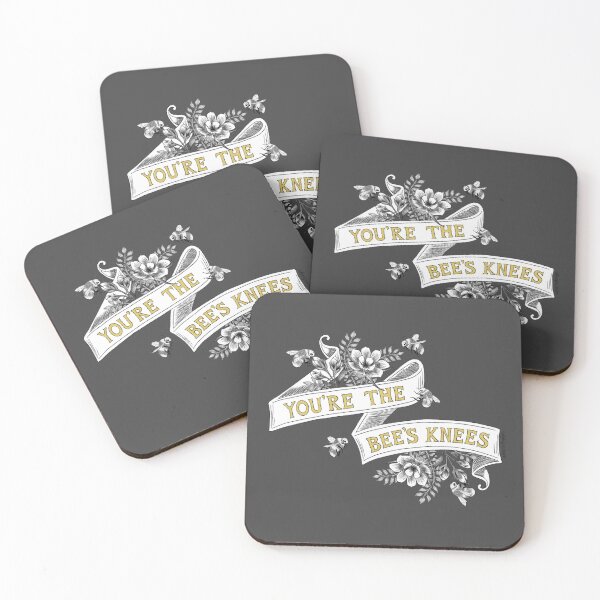 Item preview, You're The Bee's Knees (Gold and Gray) designed and sold by A Mere Design.