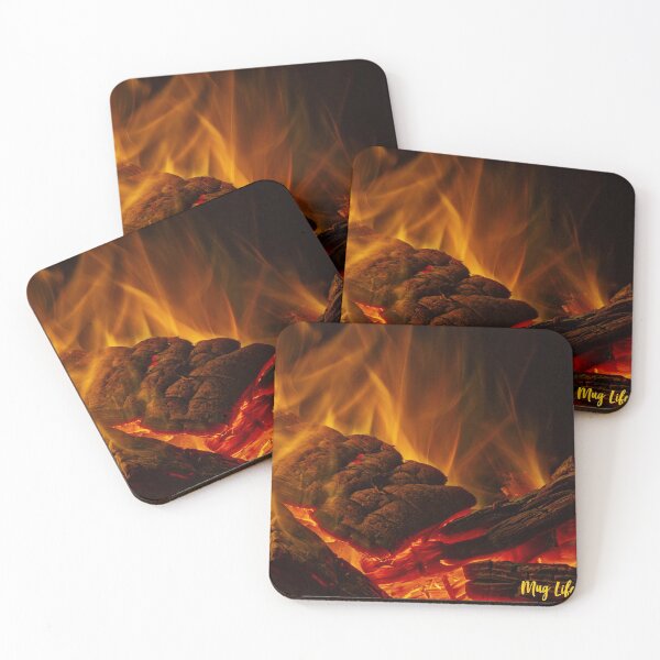 Item preview, Warm Cozy Crackling Fireplace Photo designed and sold by ThisIsMugLife.
