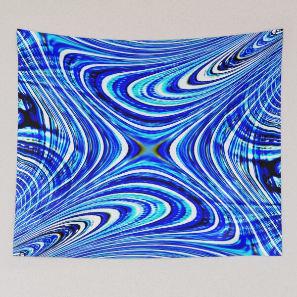 Item preview, X marks the Spot, a Gentle Swirly Abstract Design with Lots of Blues designed and sold by Geoff Treagus.