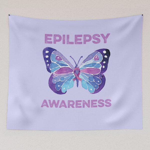 Item preview, Epilepsy Awareness Butterfly Purple Ribbon Seizure Neurological Brain Disorder designed and sold by gkao.