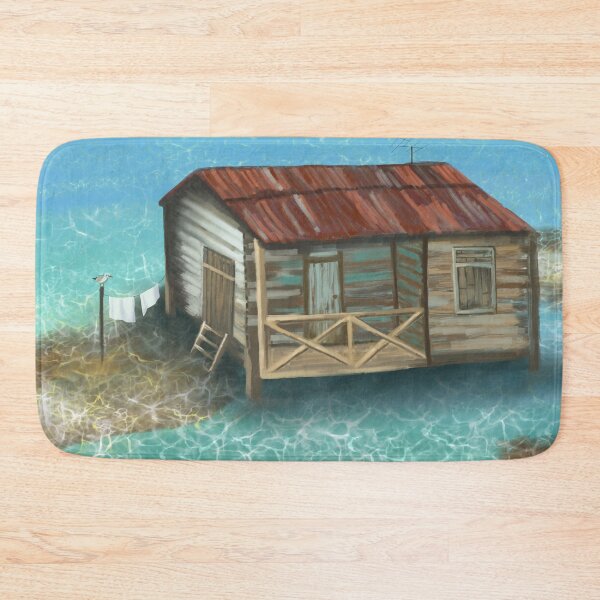 Item preview, Wooden fishing hut in a Caribbean sea designed and sold by JakoRila.