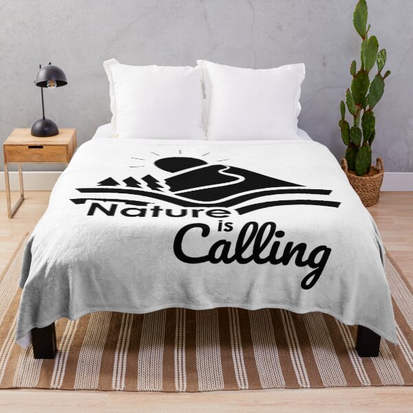 Item preview, Nature is Calling - Outdoors Scenery Black Design designed and sold by RedRubi.
