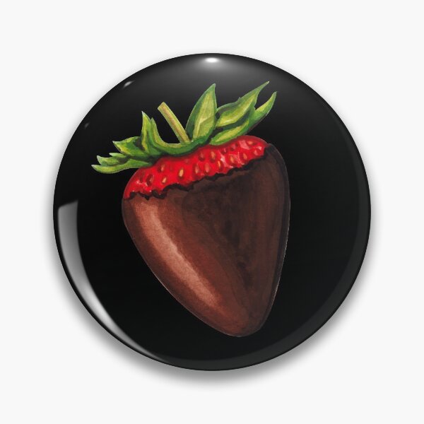 Item preview, Chocolate Covered Strawberry Pattern - Black designed and sold by Kelly  Gilleran.