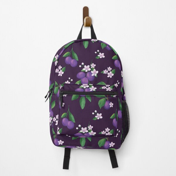 Item preview, Purple plums and white flowers designed and sold by Katbydesign.