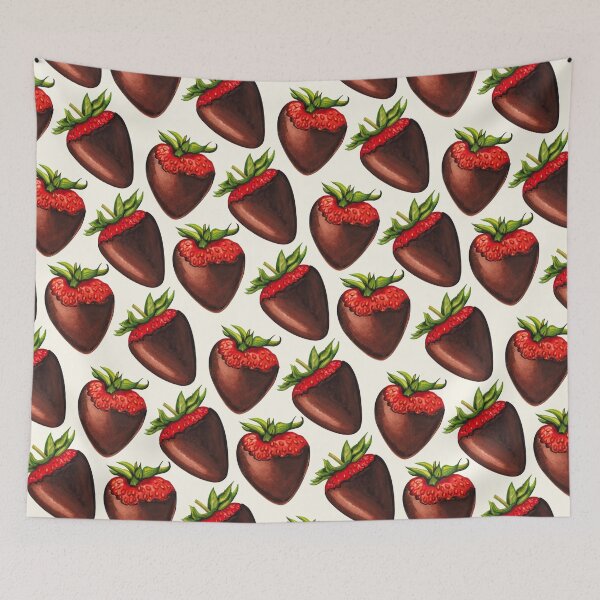 Item preview, Chocolate Covered Strawberry Pattern - White designed and sold by Kelly  Gilleran.