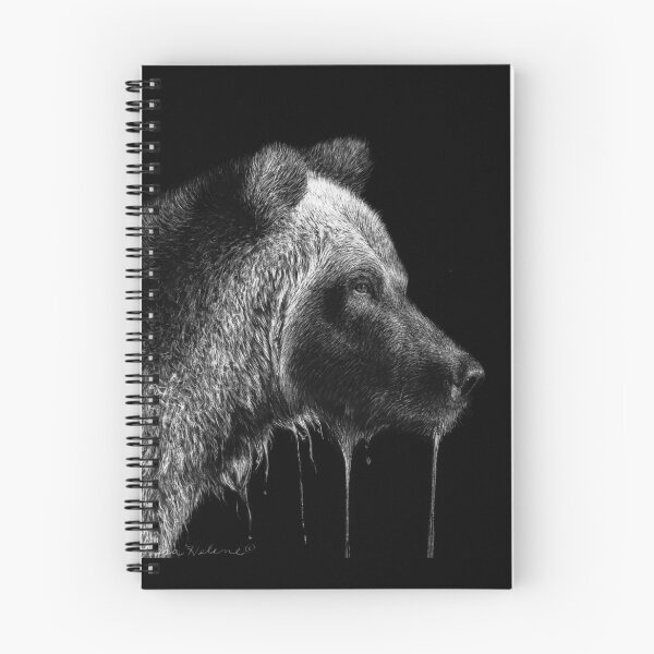 Item preview, Grizzly Bear Black and White Artwork designed and sold by MHScratchboard.
