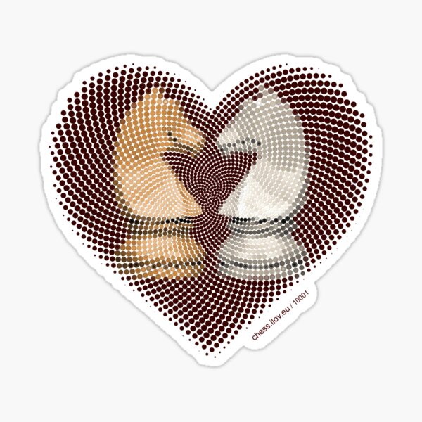 Chess Heart 1 Sticker