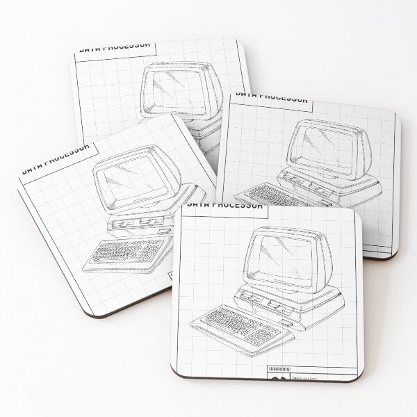 Item preview, Minimalistic Computer Diagram designed and sold by TimelessTattoo.