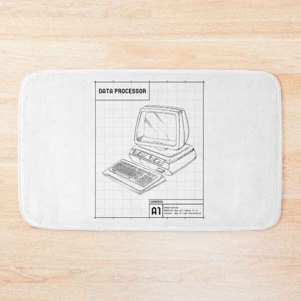 Item preview, Minimalistic Computer Diagram designed and sold by TimelessTattoo.