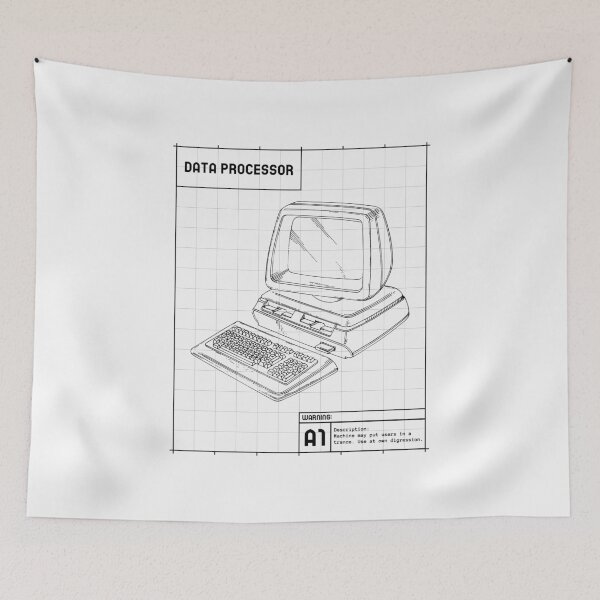 Artikelvorschau, Minimalistisches Computerdiagramm entworfen und verkauft von TimelessTattoo.