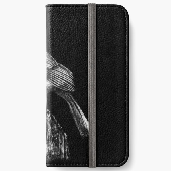 Cardinal Black and White Artwork iPhone Wallet