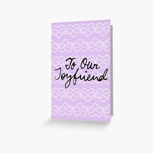 To Our Joyfriend Purple Infinity Hearts Greeting Card