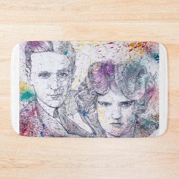 Item preview, F. SCOTT and ZELDA FITZGERALD watercolor and pencil portrait designed and sold by lautir.