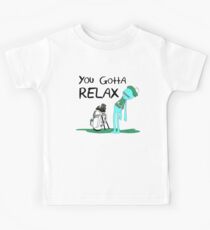 Mr. Meeseeks Quote T-shirt - You Gotta Relax - White Kids Tee