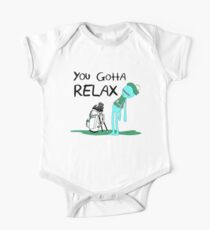 Body de manga corta Camiseta de Mr. Meeseeks Quote - Tienes que relajarte - Blanco