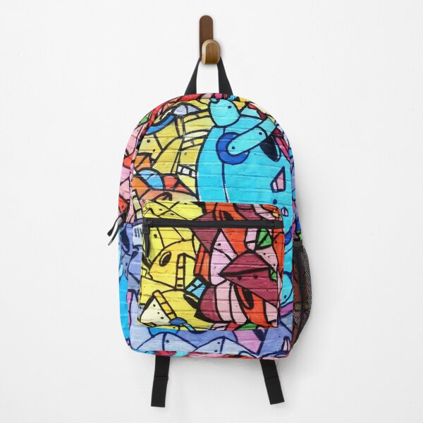 Item preview, Colorful Crazy Cartoon Robots Doodle - Spray Paint Graffiti on Brick designed and sold by CoitoCG.