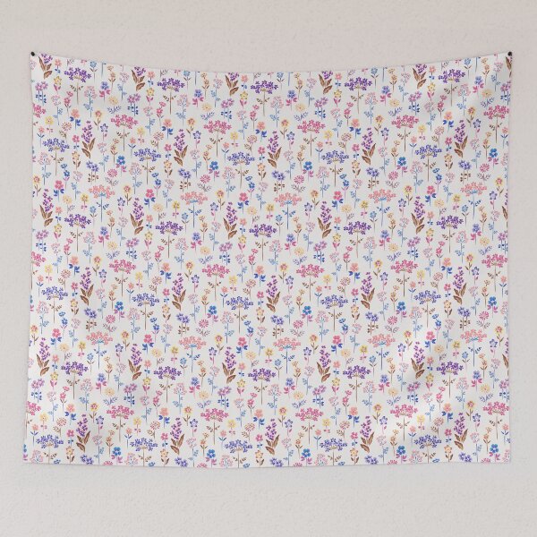 Item preview, Flower Field Off White Ditsy Floral Cottagecore Wildflowers designed and sold by patternandcraft.