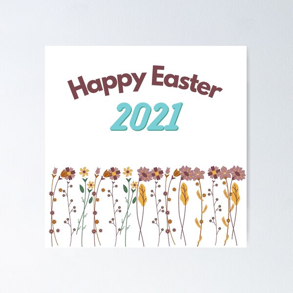 Artikelvorschau, Blumen Frohe Ostern 2021 entworfen und verkauft von Moleva.