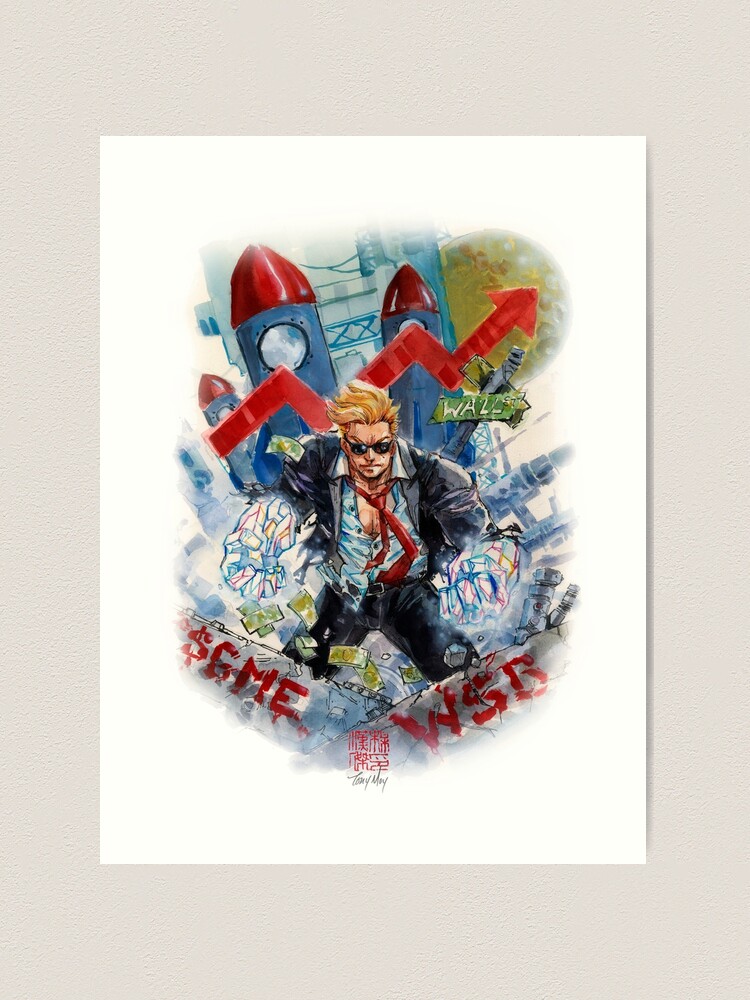Alternate view of Wall Street Diamond Hands - $gme WSB Artwork Art Print