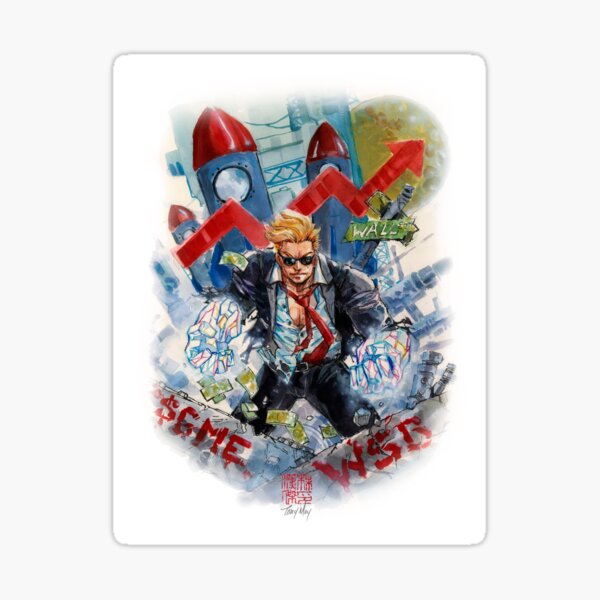 Wall Street Diamond Hands - $gme WSB Artwork Sticker