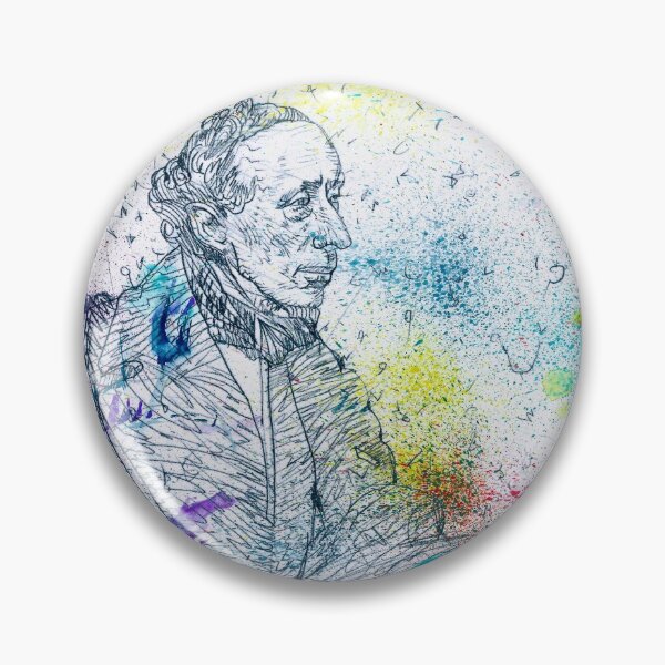 Item preview, HANS CHRISTIAN ANDERSEN watercolor and pencil portrait  designed and sold by lautir.