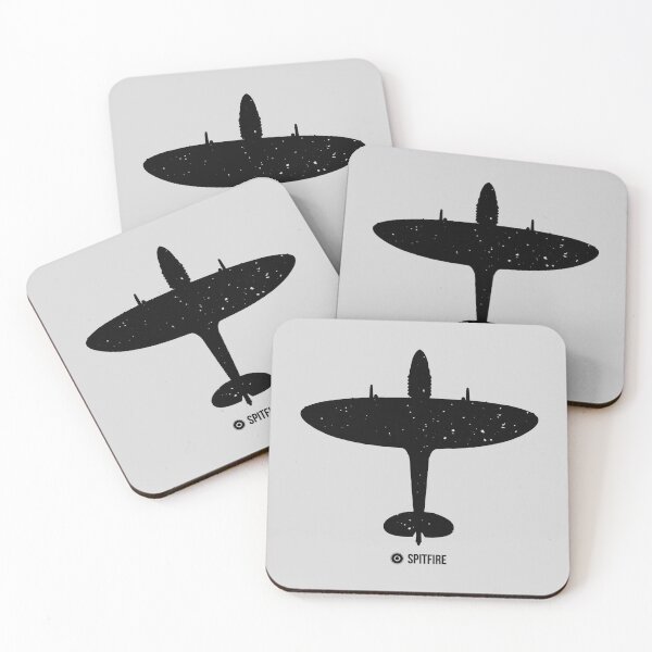 Item preview, RAF Spitfire Top View Silhouette Dark designed and sold by artbyedo.