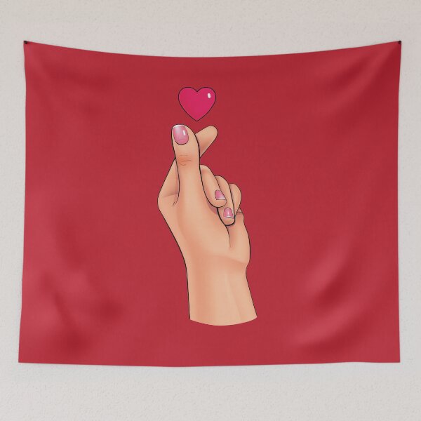 Item preview, Korean finger heart symbol means I Love You designed and sold by mashmosh.
