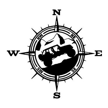 Mountain Vinyl Decal For Wranglers, Car Decal, Compass Decal