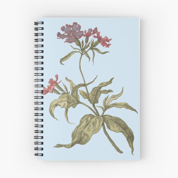 Item preview, red catchfly / Lychnis hirsuta floral design designed and sold by zoodele.