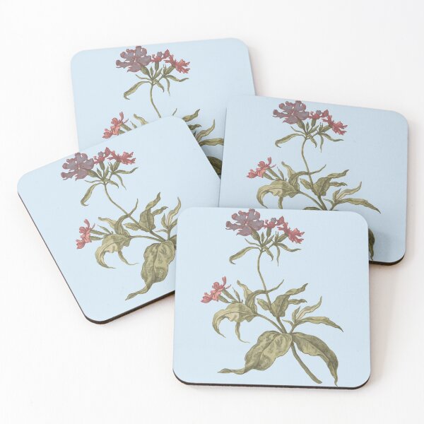 Item preview, red catchfly / Lychnis hirsuta floral design designed and sold by zoodele.