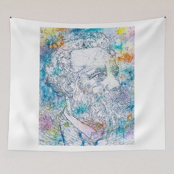 Item preview, JULES VERNE watercolor and pencil portrait .1 designed and sold by lautir.