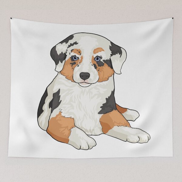 Item preview, Australian shepherd blue merle puppy  designed and sold by lisaedlund.