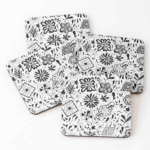 Item preview, Black and White Hand Drawn Doodle Art Design designed and sold by NancyMerkle.