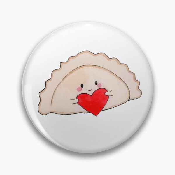 Item preview, Cute little Valentine's dumplings polish pierogi designed and sold by littlebluefawn.
