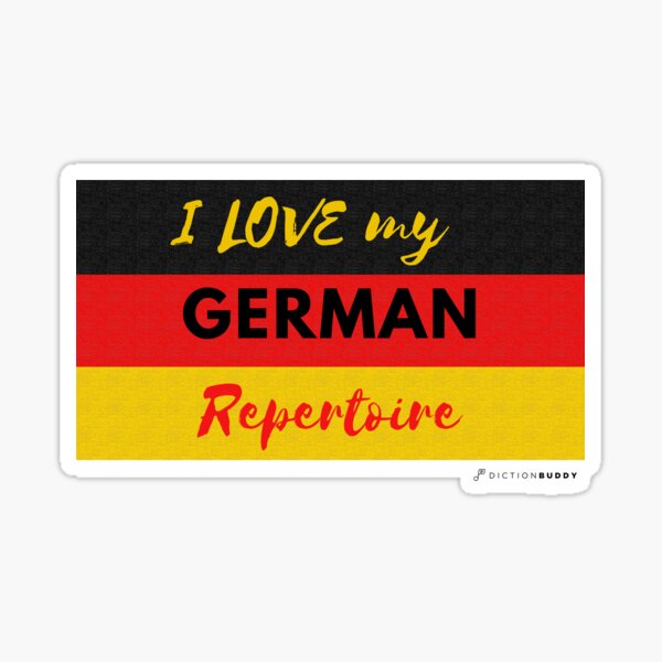 I Love My GERMAN Repertoire Sticker