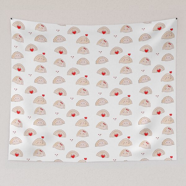 Item preview, Cute little Valentine's dumplings polish pierogi designed and sold by littlebluefawn.