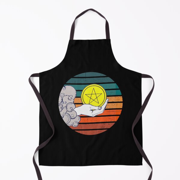 Item preview, Retro Tarot Ace of Pentacles (Coins) Sunset designed and sold by JustincredibleT.