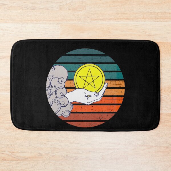 Item preview, Retro Tarot Ace of Pentacles (Coins) Sunset designed and sold by JustincredibleT.