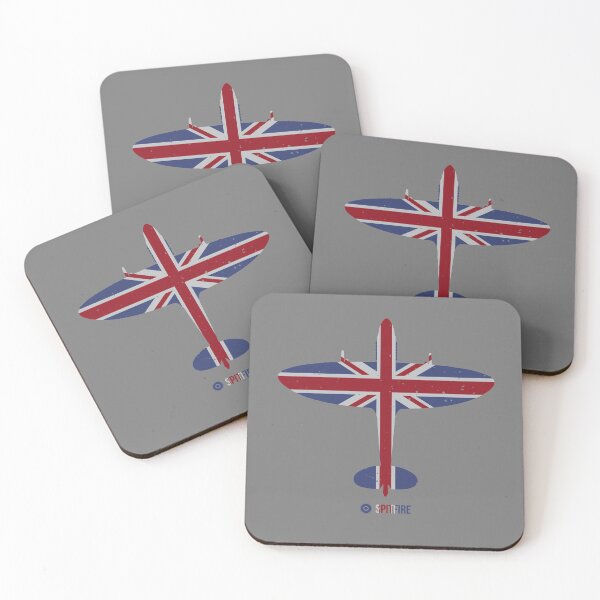 Item preview, RAF Spitfire Top View Silhouette Union Jack Flag designed and sold by artbyedo.