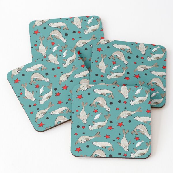 Item preview, Seals, Starfish ans Sea Urchins pattern designed and sold by drawingKatarina.