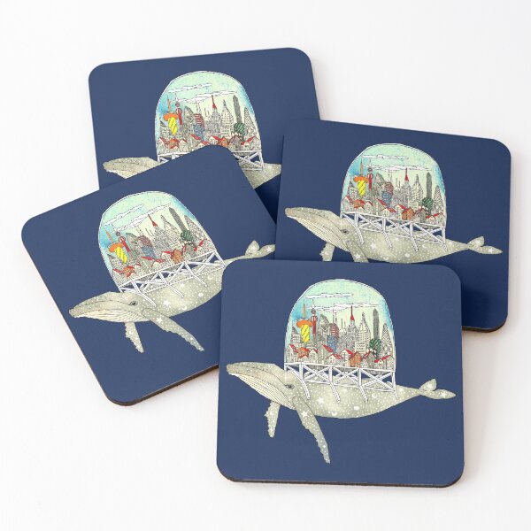 Item preview, Space Whale Carrying a City designed and sold by drawingKatarina.