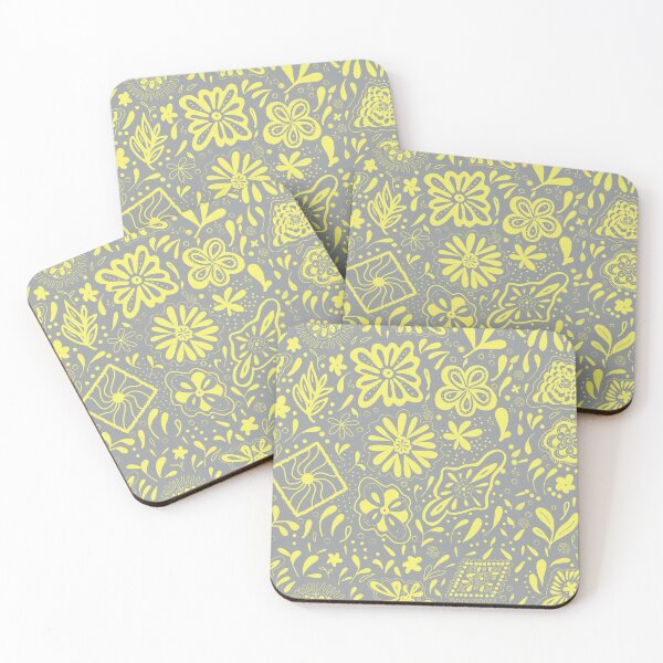 Item preview,  Gray and Yellow Doodle Art Design designed and sold by NancyMerkle.
