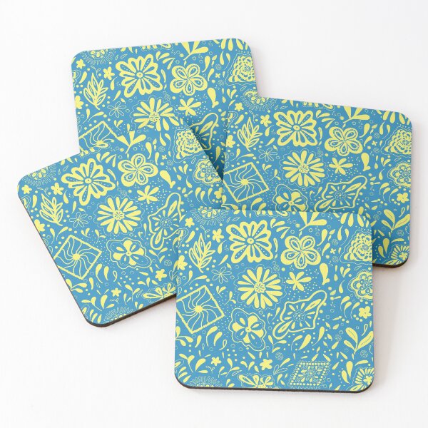 Item preview, Blue and Yellow Doodle Art Design designed and sold by NancyMerkle.